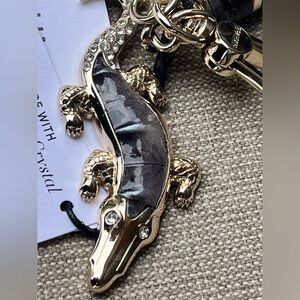 Copy NWT Brahmin CROC CHARM in NOCTURNAL Melbourne Tassel